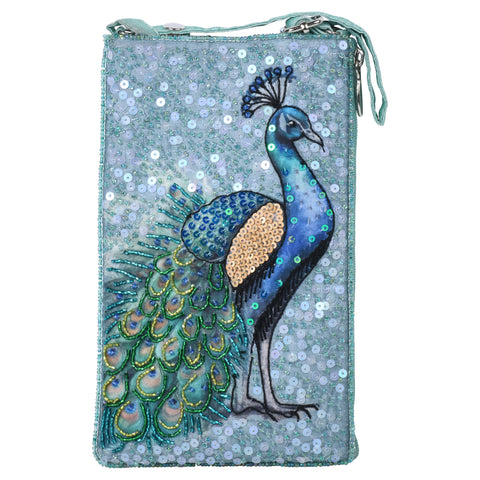 Royal Peacock Beaded Club Bag