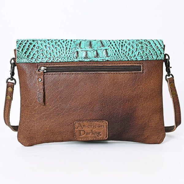 ADBGS178 Crocodile Embossed Genuine Leather Crossbody Envelope - Western Style: ADBGS178BJ