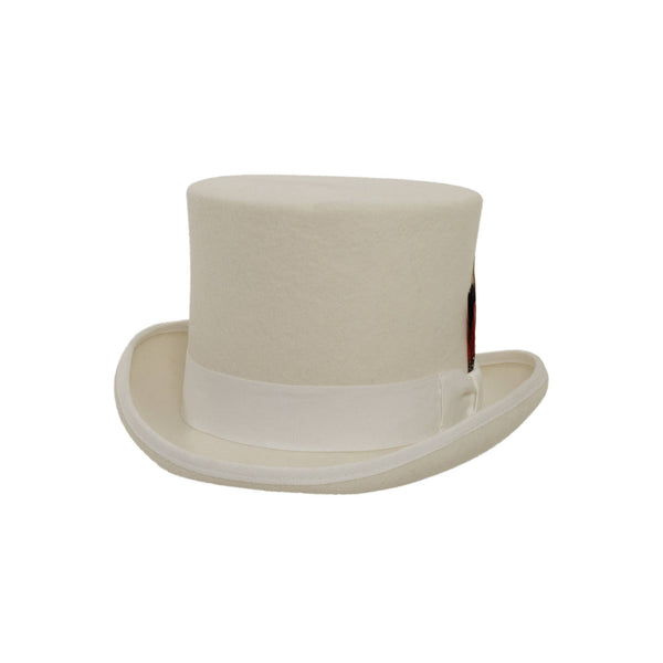Lightweight Wool Top Hat - Style Majestic: White / LG