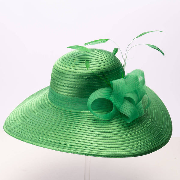 321883 | Color Satin Taffeta Off-The-Face Church Hat: BLACK