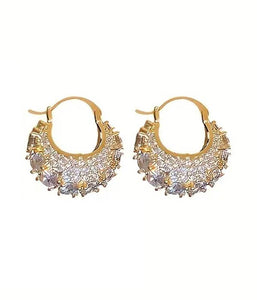 Rhinestone Hoop Earrings