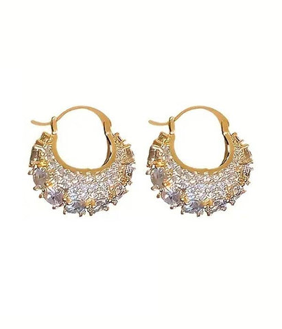 Rhinestone Hoop Earrings