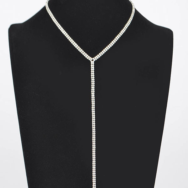 Rhinestone String Necklace: SLCL