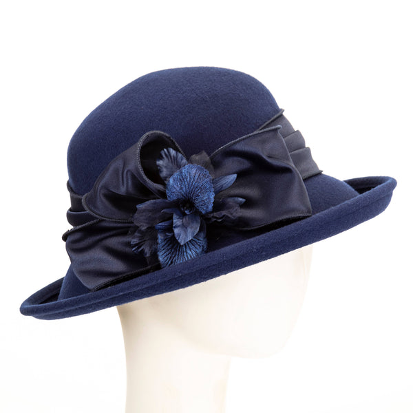 Paige Classic Wool Women's Cloche Hat: Grey