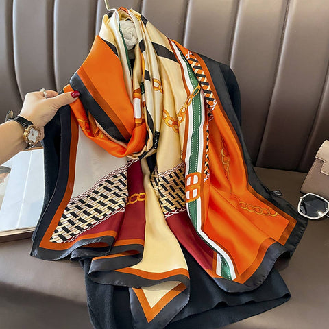 Retro Equestrian Print Shawl/Scarf