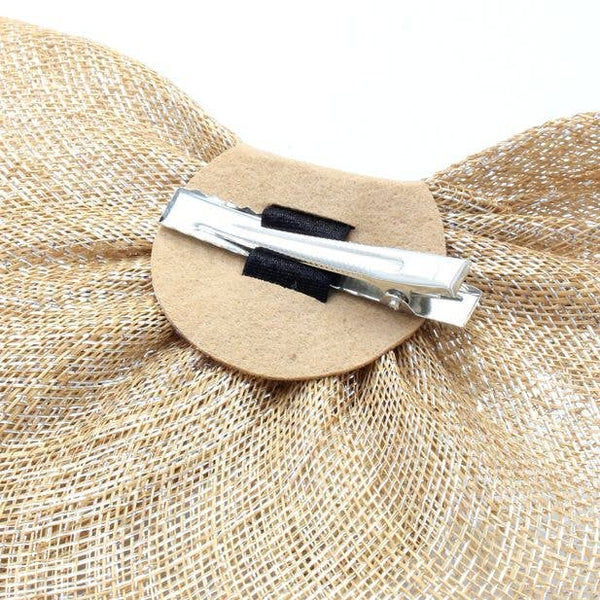Style Charlotte. Gold Sinamay Fascinator