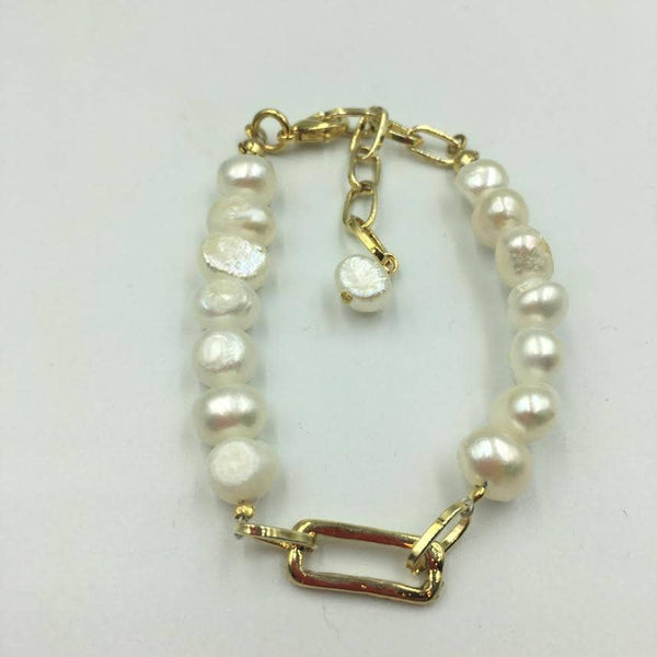 1D7G white f.w. pearl gold plated