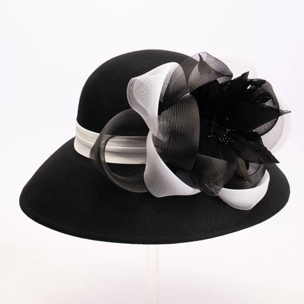 Winter Church & wedding wear hat collection. Great quality: 400780-PU.BK