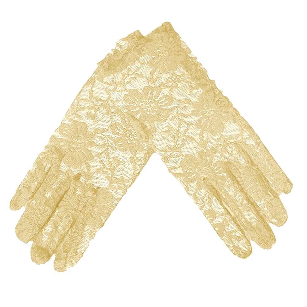 Bridal Mesh Gloves: Gold