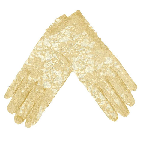 Bridal Mesh Gloves: Gold