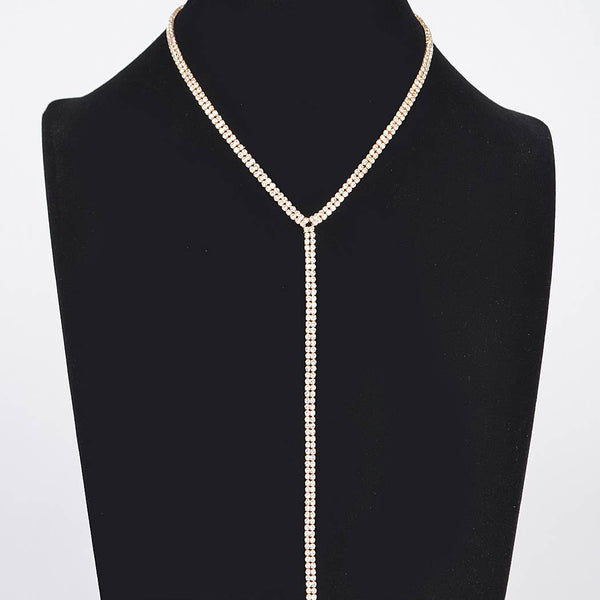 Rhinestone String Necklace: SLCL