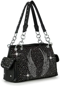Wing Design Rhinestone Bag