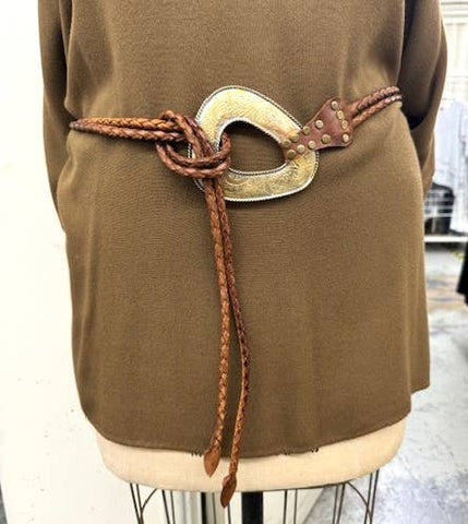 BRAIDED LEATHER BELT