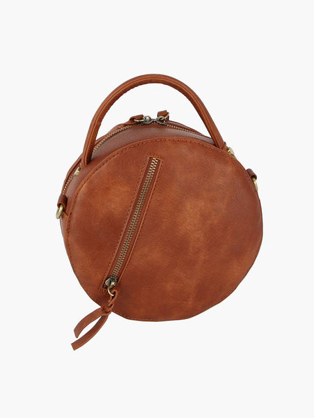 Brown Vegan Leather Crossbody Bag