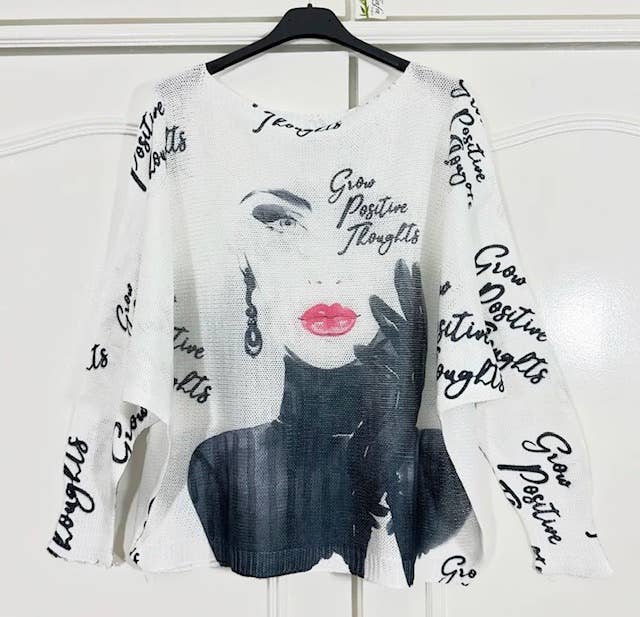 Lady's Face Summer Knit Top