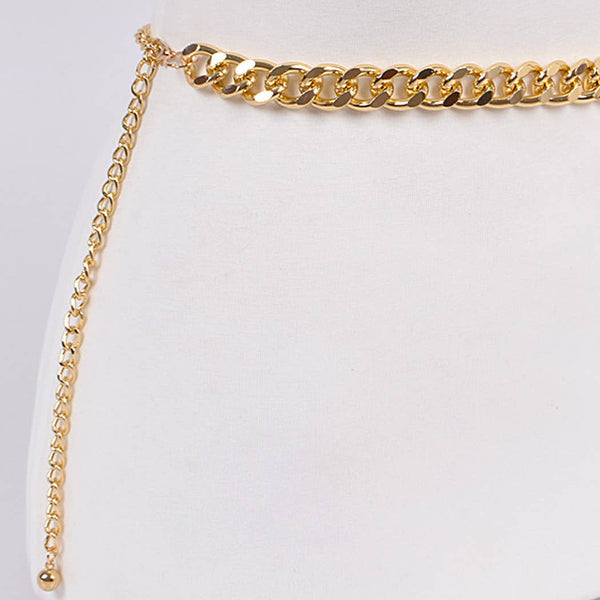 Layered Chain Belt: Silver