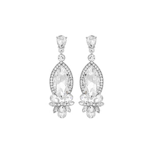 Petal Cut Crystal Gemstone Earrings : Crystal