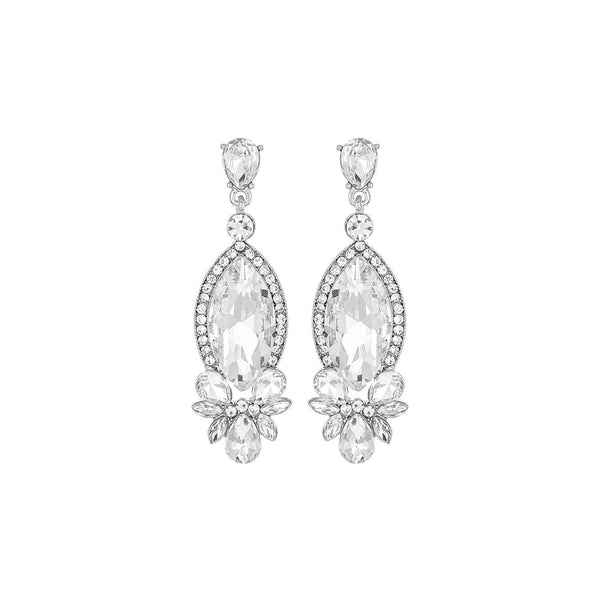 Petal Cut Crystal Gemstone Earrings : Crystal