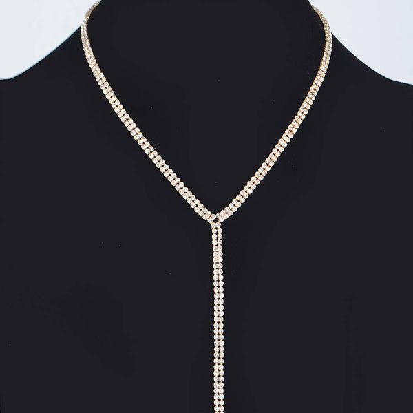 Rhinestone String Necklace: SLCL