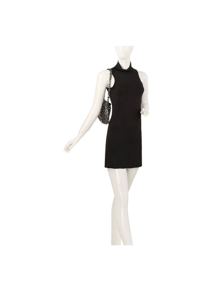 Metal mesh evening shoulder bag: Gun metal