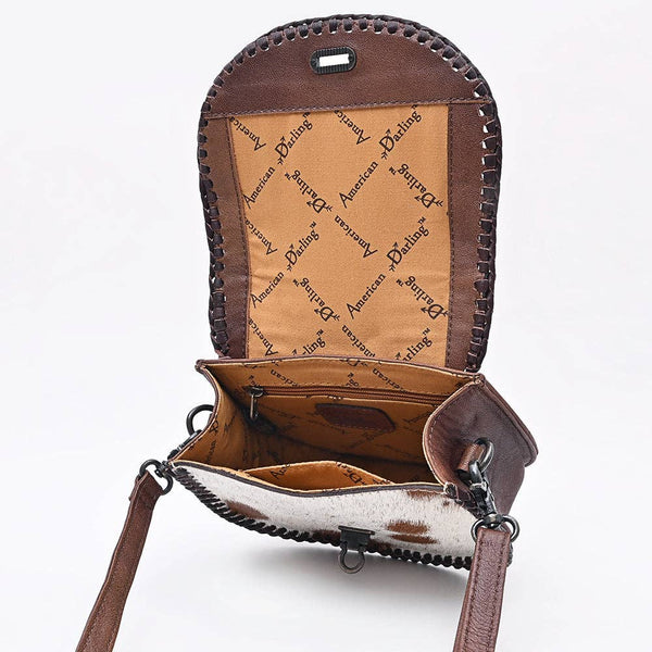 ADBG1221 American Darling Hair-On Cowhide Genuine Leather Western Crossbody Bag: ADBG1221