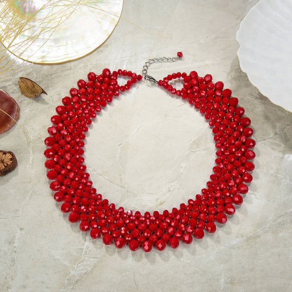 Crystal Statement Necklace: Jet Black