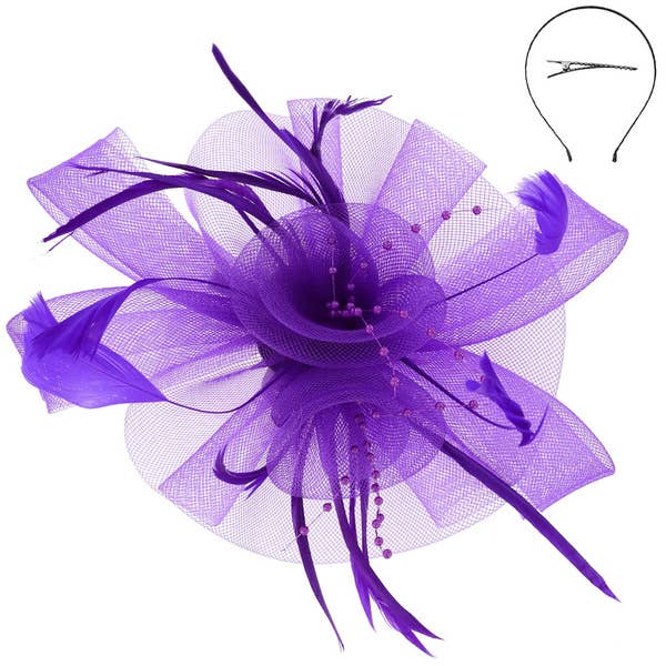 Kentucky Derby Southern  Feather Fascinator Detachable 4: Rd