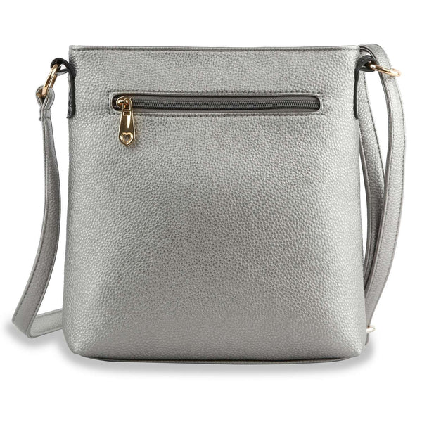 Decorative Rhinestone Crossbody Sling: Black
