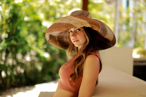 Tobacco Swirl Hat with 7" Brim