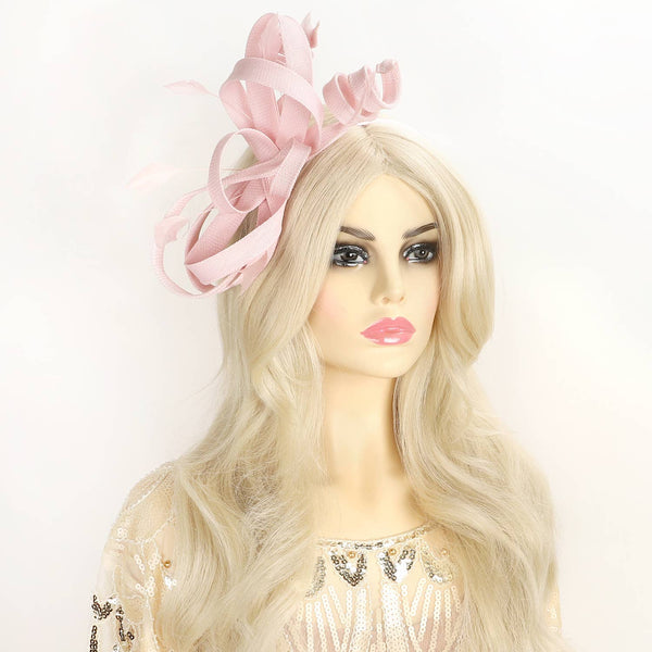 3-Piece Flax Fabric Fascinator Headband and Clip: Black