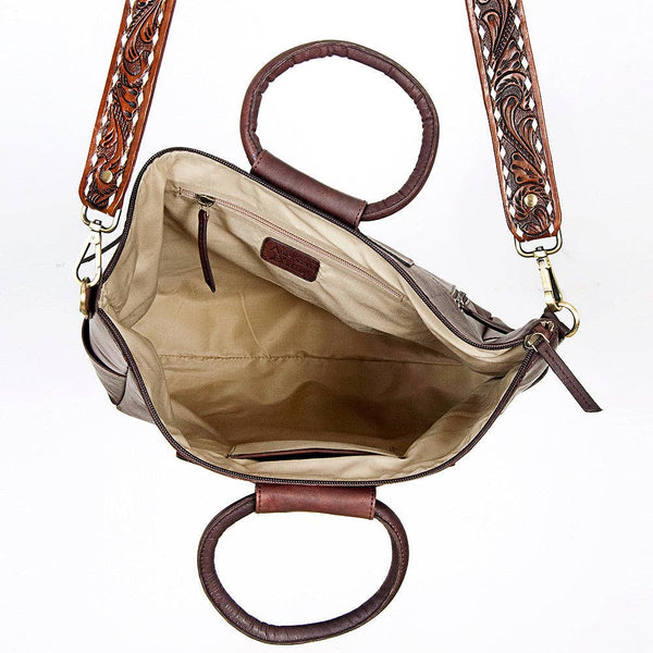 LC-ADBGI143B Tote Genuine Western Leather Women Bag: ADBGI143B