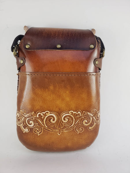 Brown Leather Fox Purse
