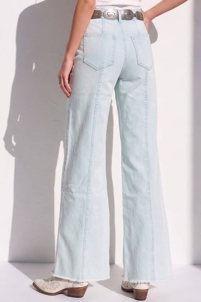 WIDE LEG PALAZZO FIT JEANS 2472PIA BLACK: Black / L