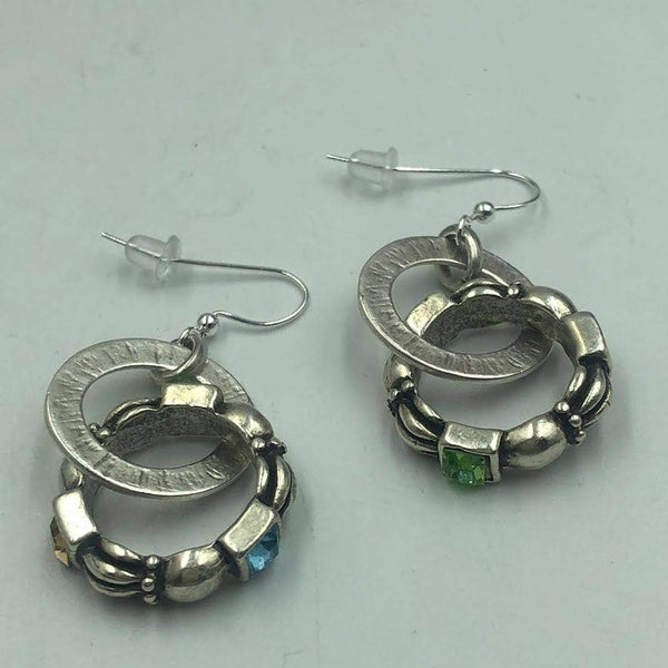 Halo Talisman Crystal Earrings: Smokey crystal