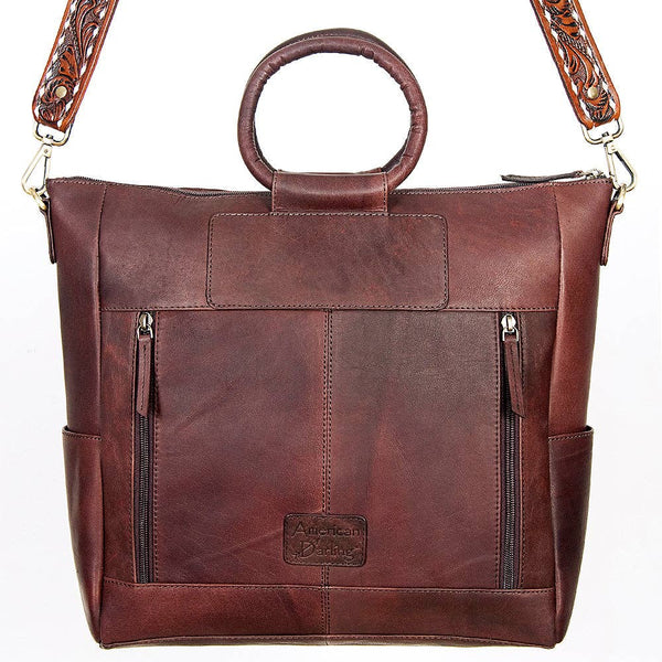 LC-ADBGI143B Tote Genuine Western Leather Women Bag: ADBGI143B