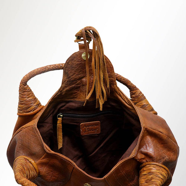 Full Grain Leather Top Handle Bag for Women: ADBGM177