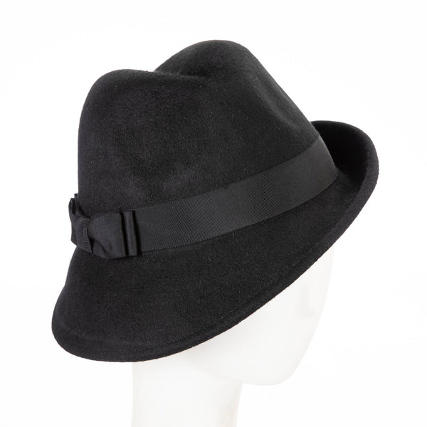 Scorpio Long Hair Brushed Wool Asymmetrical Fedora: Camel
