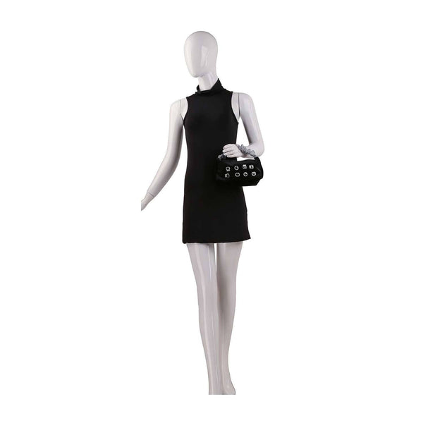 Bold Stone Petite Evening Bag: Black