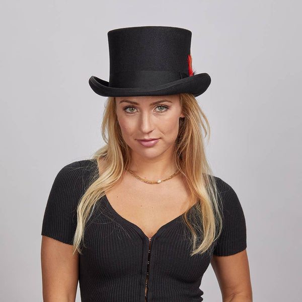 Lightweight Wool Top Hat - Style Majestic: White / LG