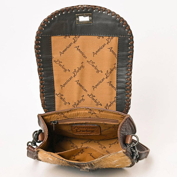 ADBG1221 American Darling Hair-On Cowhide Genuine Leather Western Crossbody Bag: ADBG1221