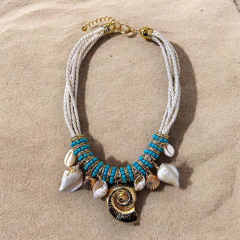 Charm and Seashell Necklace
