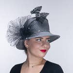 400769 Wool Felt Tear Drop Crown Hat: MINK / BROWN / Felt