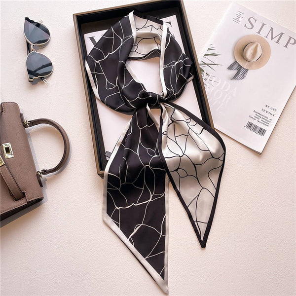 FASHIONABLE DOUBLE-LAYER NARROW SILK HEAD SCARF_CWASC1512: TYPE1 / (OS) 1