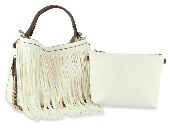 Fringe Hobo Handbag Set: D-0730-LST