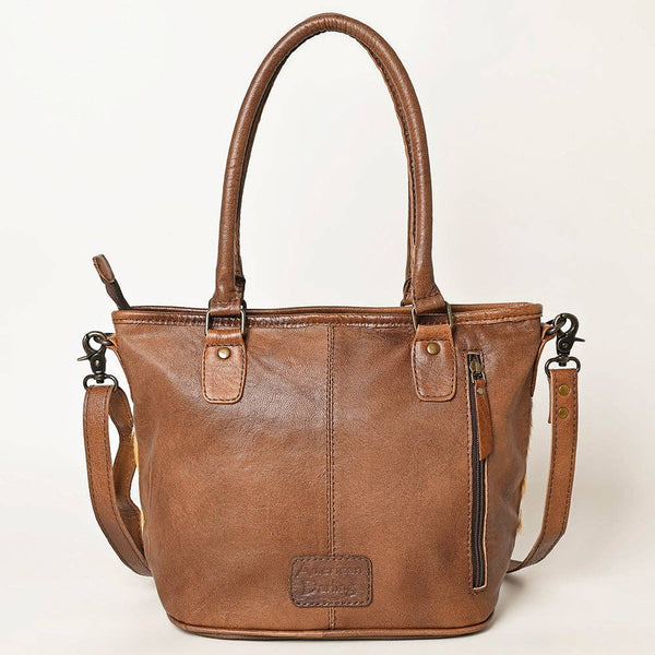 ADBG1230 American Darling Western Hair-On Cowhide Tote Bag with Genuine Leather Trim - Handcrafted Tote: ADBG1230