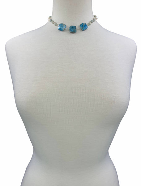 Apetite and Amazonite Linked Choker Necklace