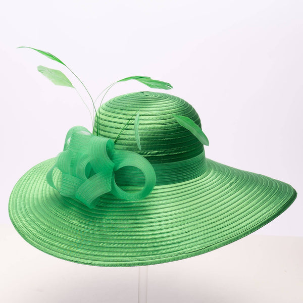 321883 | Color Satin Taffeta Off-The-Face Church Hat: BLACK