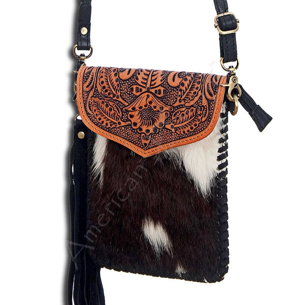 LC-ADBGD115 Crossbody Hair-On Genuine Western Leather Women Bag: ADBGD115