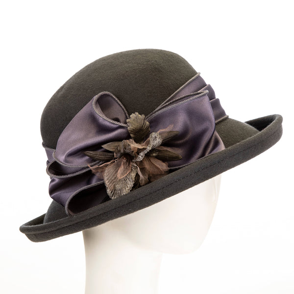 Paige Classic Wool Women's Cloche Hat: Grey