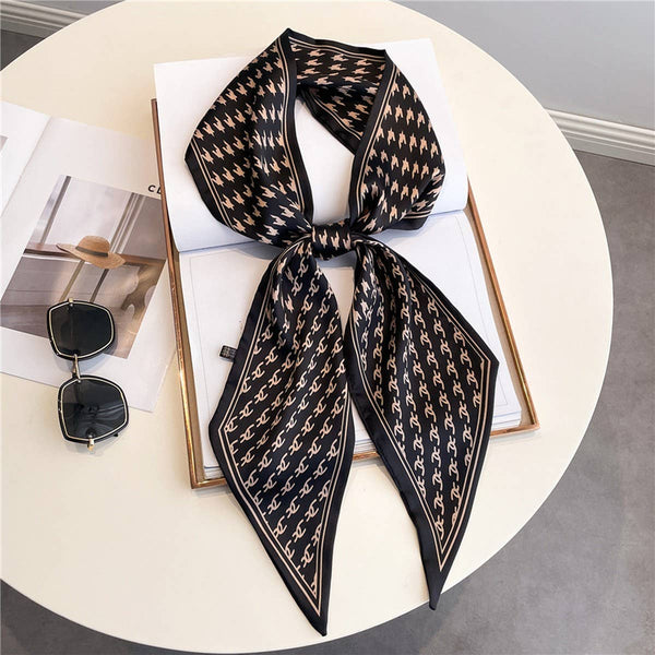 FASHIONABLE DOUBLE-LAYER NARROW SILK HEAD SCARF_CWASC1512: TYPE1 / (OS) 1